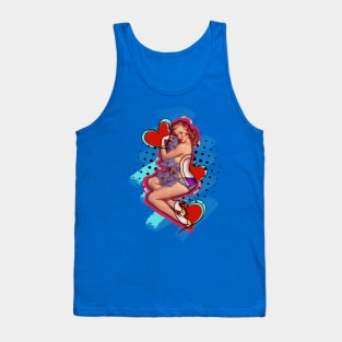 Pin up heart Tank Top